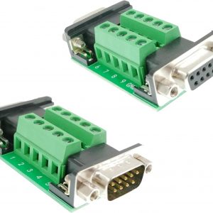 DB9 Female/Male,2PCS DB9 Female and Male Connectors